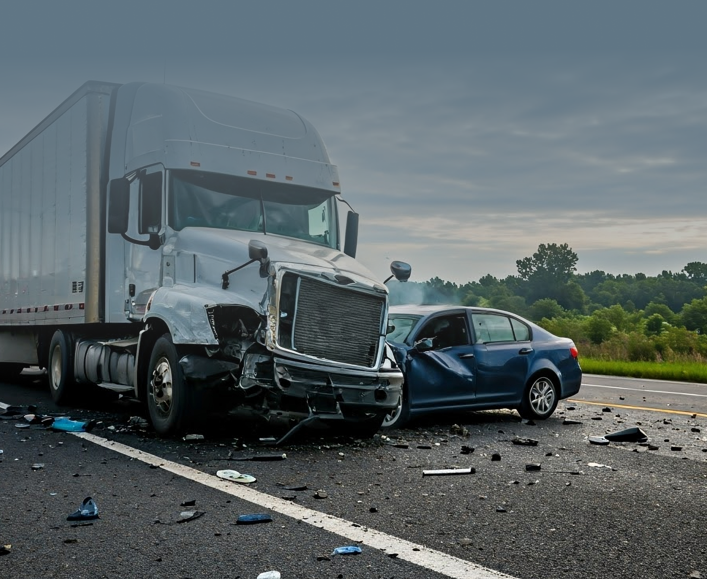 Person organizing accident paperwork